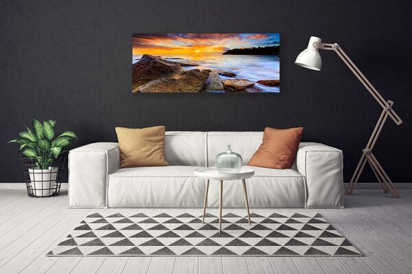 Obraz na plátne Kamene more príroda 125x50 cm