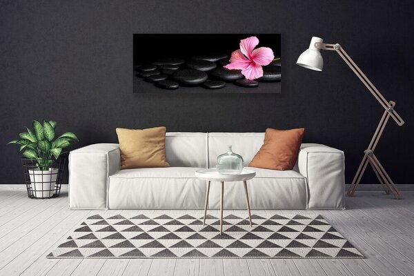 Obraz na plátne Kamene kvet umenie 125x50 cm
