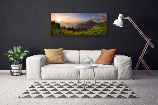 Obraz na plátne Hora les príroda 125x50 cm