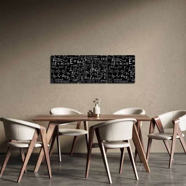 Obraz - Matematika (s hodinami) (90x30 cm)