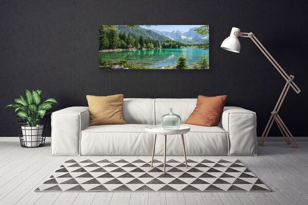 Obraz Canvas Hory jazero les príroda 125x50 cm