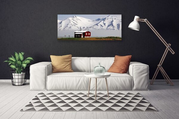 Obraz Canvas Hora dom krajina 125x50 cm