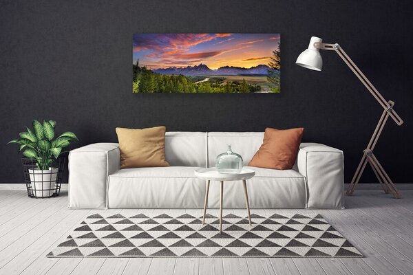 Obraz Canvas Hora les slnko príroda 125x50 cm