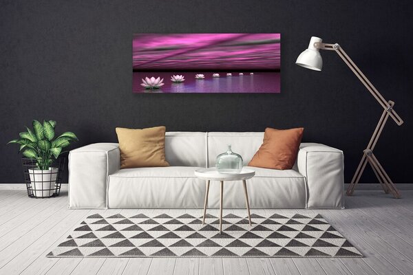 Obraz Canvas Kvety voda rastlina príroda 125x50 cm
