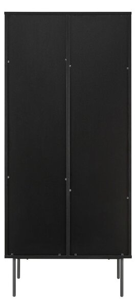 VITRÍNA, dub, čierna, farba duba, 79/179/43 cm Livetastic - Sklenené vitríny, Online Only
