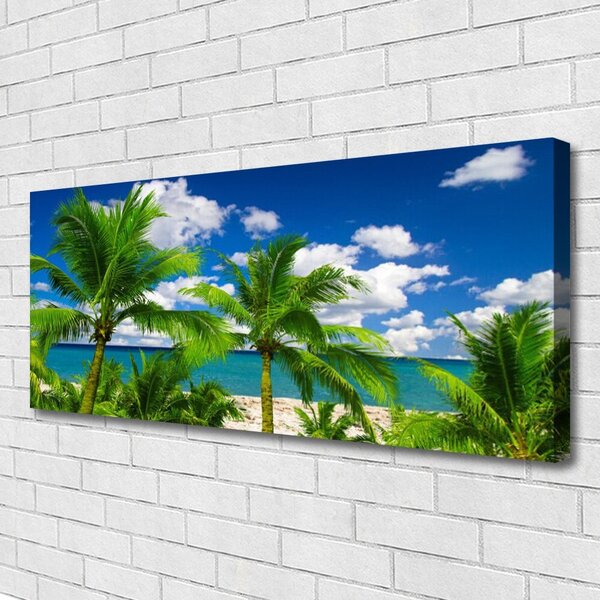 Obraz Canvas More palma stromy príroda 125x50 cm