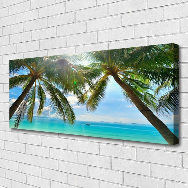 Obraz Canvas Palma strom more krajina 125x50 cm