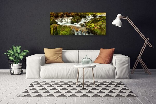 Obraz Canvas Vodopád skaly príroda 125x50 cm