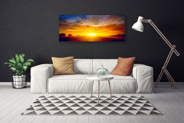 Obraz Canvas Slnko nebo krajina 125x50 cm