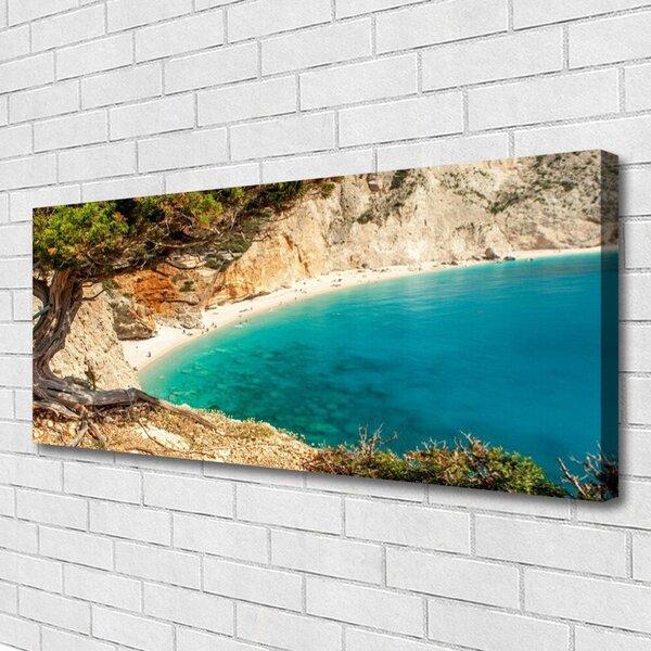 Obraz Canvas Záliv more skaly pláž 125x50 cm