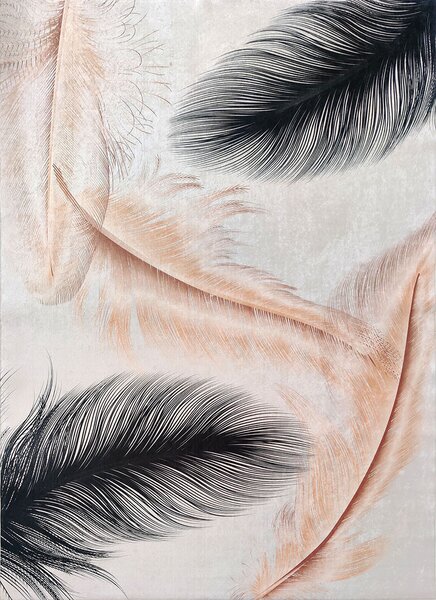 BE Koberec Porte 2395 GREY GOLD – béžový sivý obdĺžnikový Rozmer: 50x80 cm