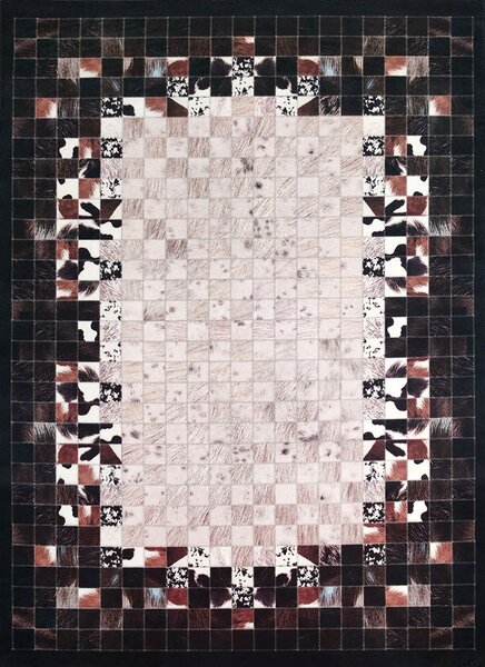 BE Koberec Porte 2054 BLACK – čierny béžový obdĺžnikový Rozmer: 50x80 cm