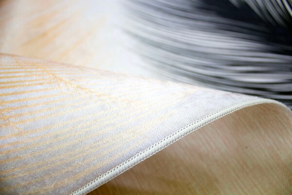 BE Koberec Porte 2395 GREY GOLD – béžový sivý obdĺžnikový Rozmer: 50x80 cm
