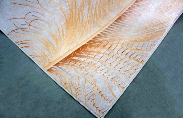 BE Koberec Porte 2395 GREY GOLD – béžový sivý obdĺžnikový Rozmer: 50x80 cm