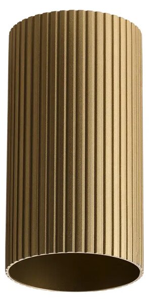 Minimalistické bodové svietidlo Lucas Ribbed Tube 10 zlatá