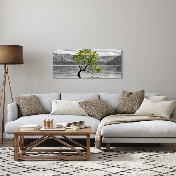 Obraz stromu uprostred jazera (120x50 cm)