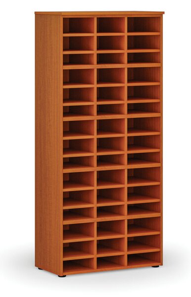 Triediaci regál PRIMO WOOD, 800 x 420 x 1781 mm, 45 priehradok, čerešňa
