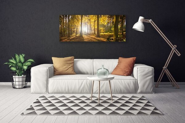 Obraz Canvas Les listy rastlina príroda 125x50 cm