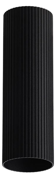 Minimalistické bodové svietidlo Lucas Ribbed Tube 50 čierna