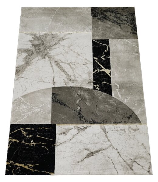 BE Koberec Gloria 3672 GOLD – sivý hnedý čierny obdĺžnikový Rozmer: 60x100 cm