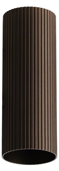 Minimalistické bodové svietidlo Lucas Ribbed Tube 40 kávová