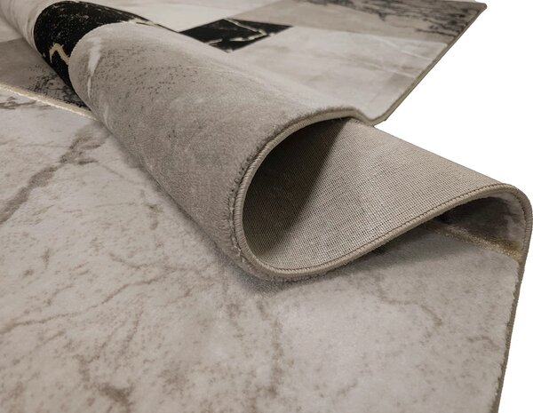 BE Koberec Gloria 3672 GOLD – sivý hnedý čierny obdĺžnikový Rozmer: 60x100 cm