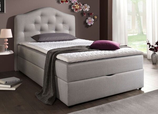 (4356) Fullen boxspring posteľ krémová 180/200