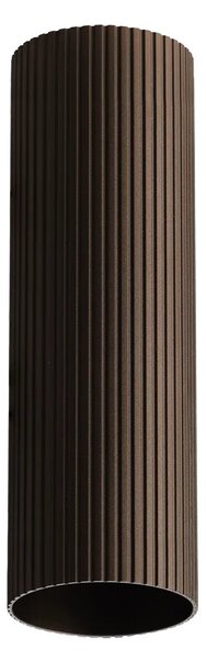 Minimalistické bodové svietidlo Lucas Ribbed Tube 50 kávová