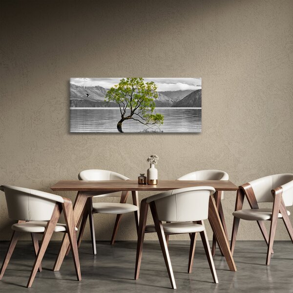 Obraz stromu uprostred jazera (120x50 cm)
