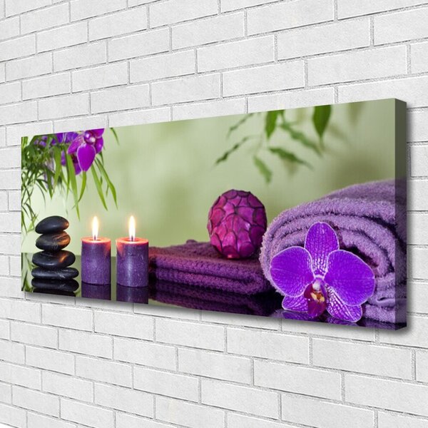 Obraz Canvas Kamene sviečky umenie 125x50 cm