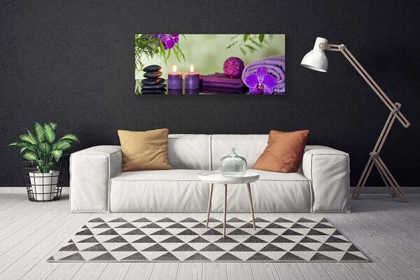 Obraz Canvas Kamene sviečky umenie 125x50 cm