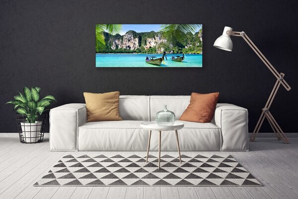 Obraz Canvas Loďky more príroda 125x50 cm