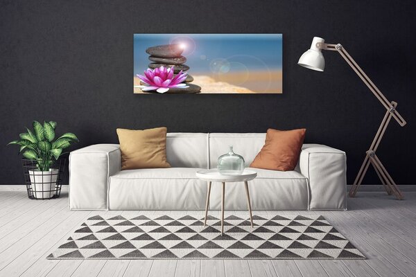 Obraz Canvas Kamene kvet umenie 125x50 cm