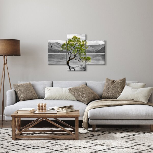 Obraz stromu uprostred jazera (90x60 cm)