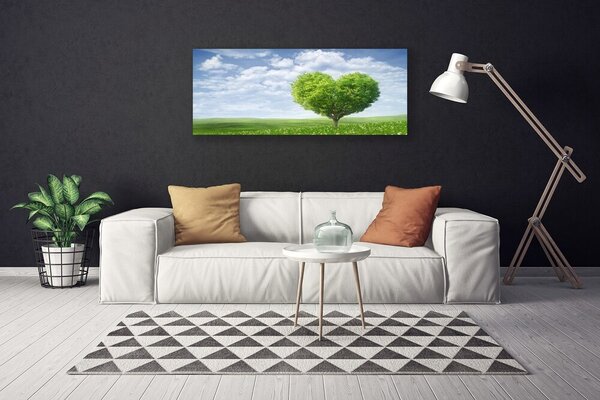 Obraz Canvas Strom srdce príroda 125x50 cm