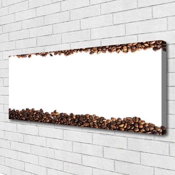 Obraz Canvas Káva zrnká kuchyňa 125x50 cm