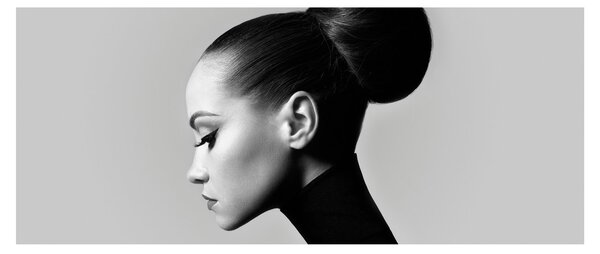 Obraz - Profil krásnej ženy (120x50 cm)