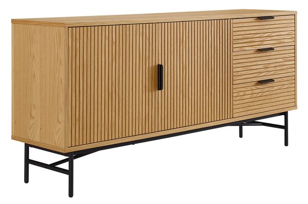 ŠIROKÁ KOMODA, dub, čierna, farba duba, 160/75/40 cm Livetastic - Online Only drobný nábytok, Online Only