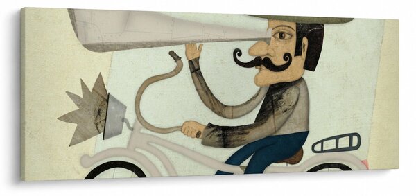 Astronóm na bicykli (120x50 cm)