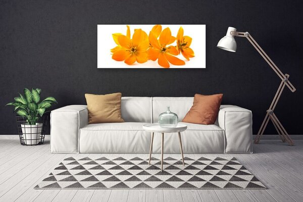 Obraz na plátne Oranžové kvety 125x50 cm