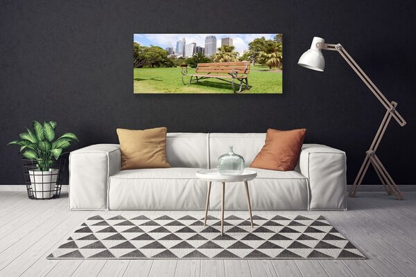 Obraz na plátne Park mrakodrapy príroda 125x50 cm