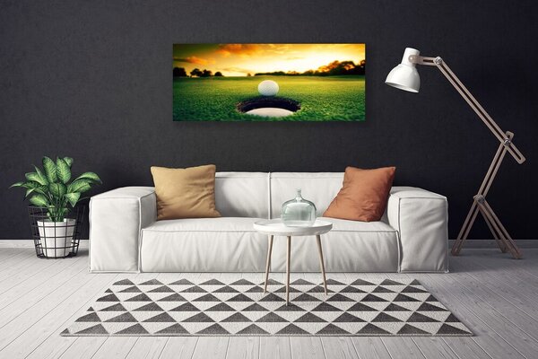Obraz na plátne Golfový loptička tráva príroda 125x50 cm