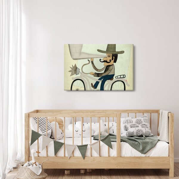 Astronóm na bicykli (90x60 cm)