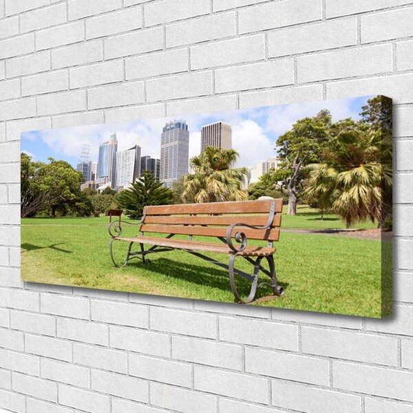 Obraz na plátne Park mrakodrapy príroda 125x50 cm