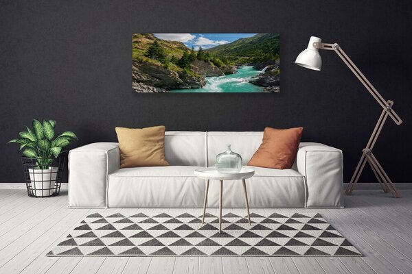 Obraz na plátne Hory rieka príroda 125x50 cm