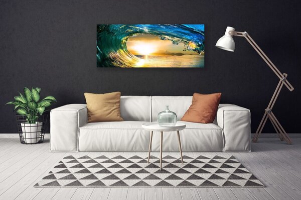 Obraz na plátne Vlna more západ príroda 125x50 cm