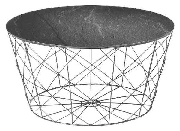 KONFERENČNÝ STOLÍK, čierna, kov, sklo, 80/45 cm Livetastic - Stolíky do obývačky, Online Only