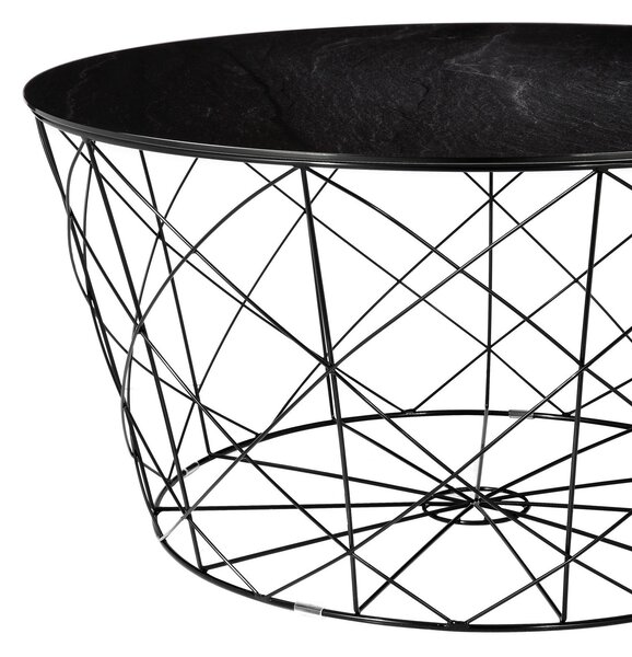 KONFERENČNÝ STOLÍK, čierna, kov, sklo, 80/45 cm Livetastic - Stolíky do obývačky, Online Only