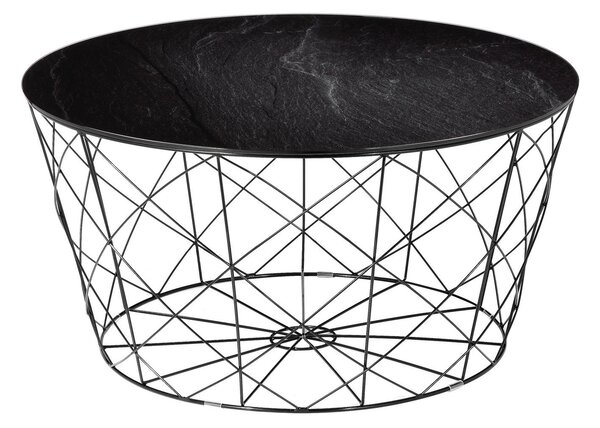 KONFERENČNÝ STOLÍK, čierna, kov, sklo, 80/45 cm Livetastic - Stolíky do obývačky, Online Only