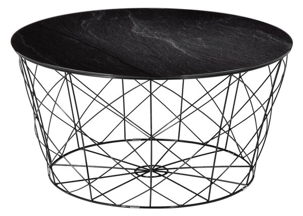 KONFERENČNÝ STOLÍK, čierna, kov, sklo, 80/45 cm Livetastic - Stolíky do obývačky, Online Only